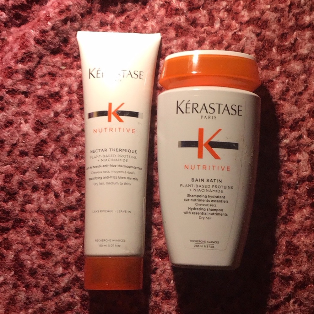 KERASTASE NUTRITIVE SHAMPOO & Anti~FRIZZ BLOW DRY MILK